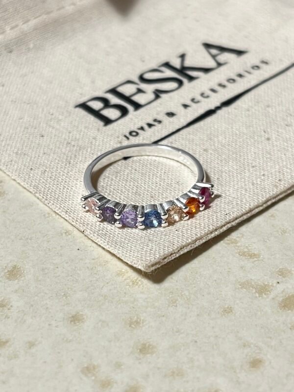 Anillo Cintillo Arco Iris