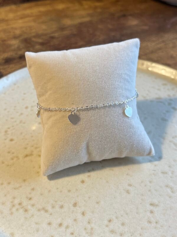 Pulsera Mini Cadena y Corazones